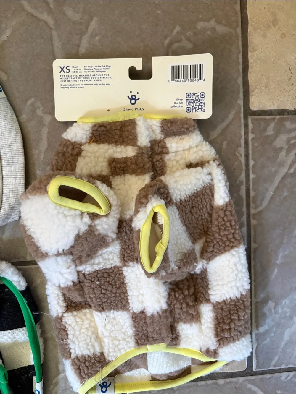 Oodles Checkered Sherpa & Lightning Hoodie Dog clothing  Apparel Set lot 3 new
